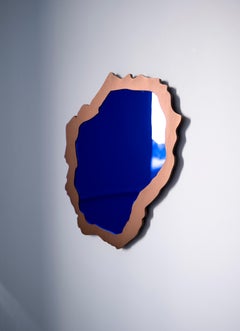 Contemporary Mirror, Brown Anodized Aluminum Plate, by Erik Olovsson