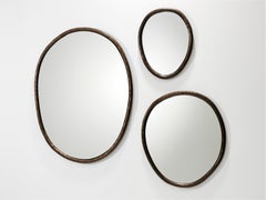 Miroir contemporain 'Charles S' by Linteloo, Bronze