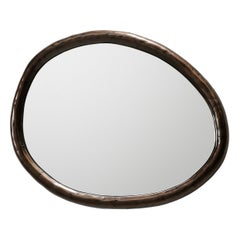 Miroir contemporain 'Charles S' by Linteloo, Bronze