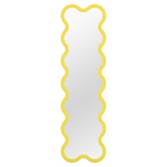 Contemporary Mirror 'Hvyli 14' by Oitoproducts, Yellow Frame