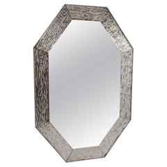 Contemporary Mirror, in Murano Glass Silvering Frame, Handcrafted, Made in Italy