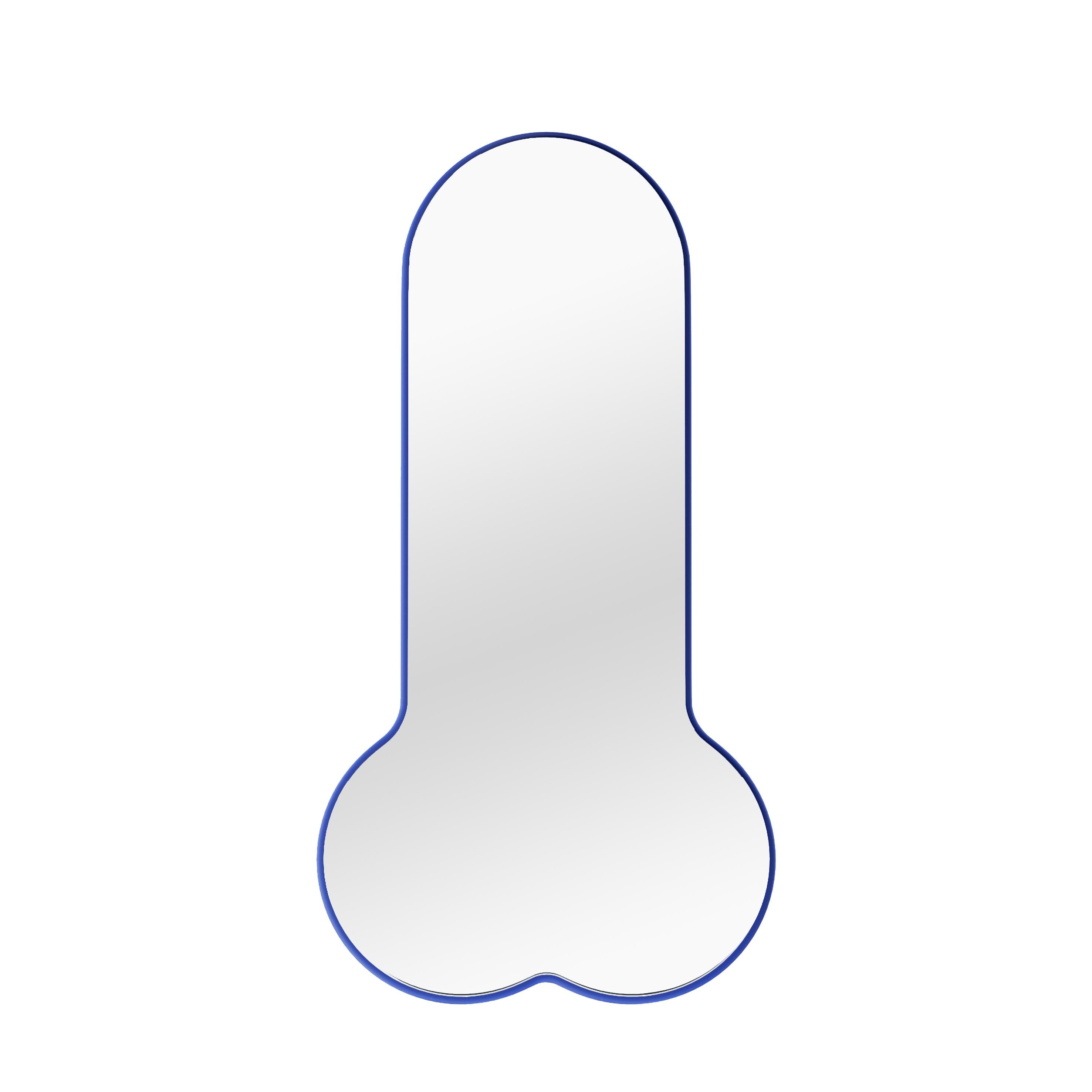 Miroir contemporain Lovedick 100 par Oitoproducts, cadre bleu, 100 cm Neuf - En vente à Paris, IDF