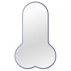 Espejo contemporáneo 'Lovedick 150' by Oitoproducts, Marco azul