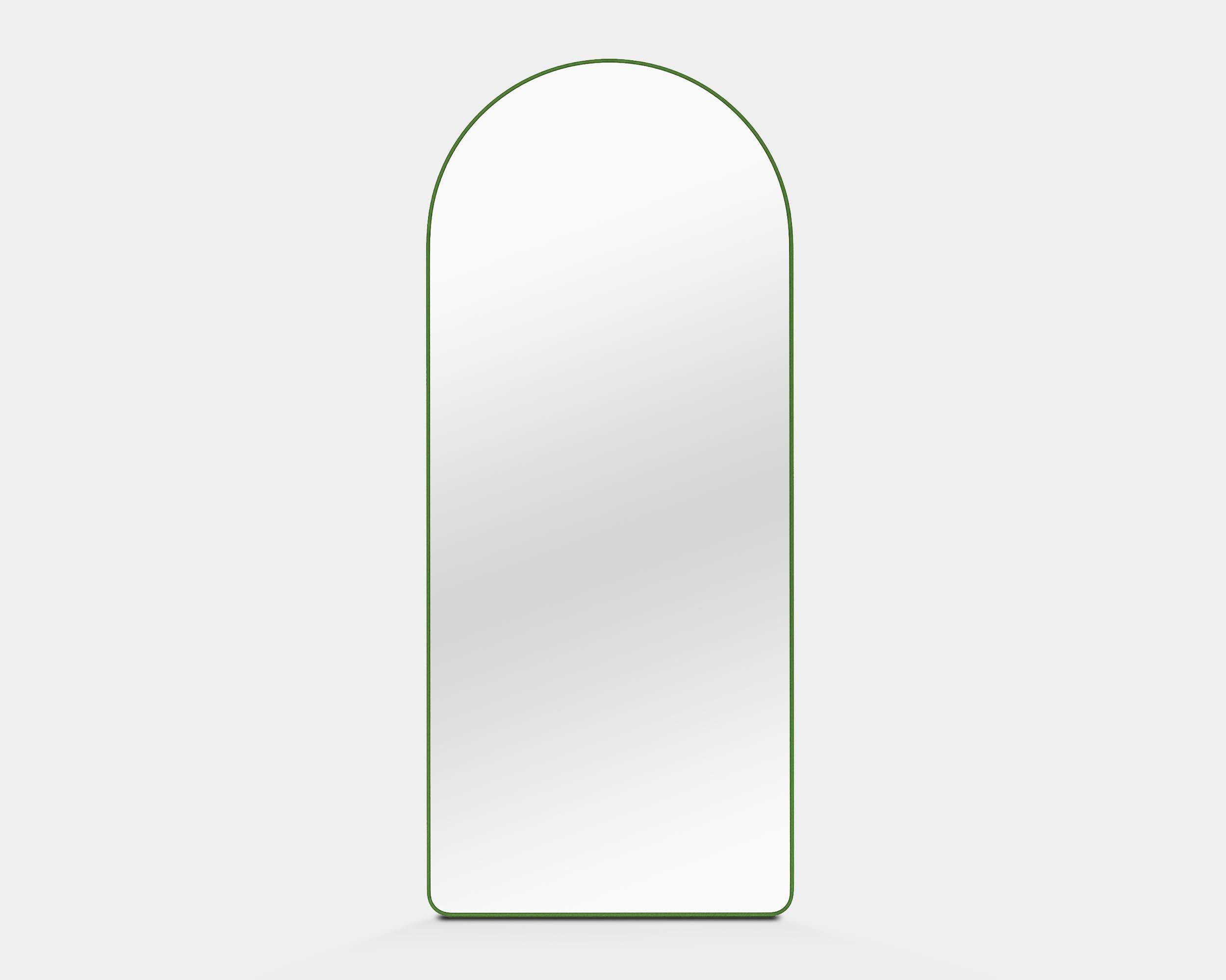 Contemporary Mirror 'Loveself 01' by Oitoproducts, Green Frame For Sale 8