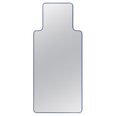 Contemporary Mirror 'Loveself 02' by Oitoproducts, Blue Frame