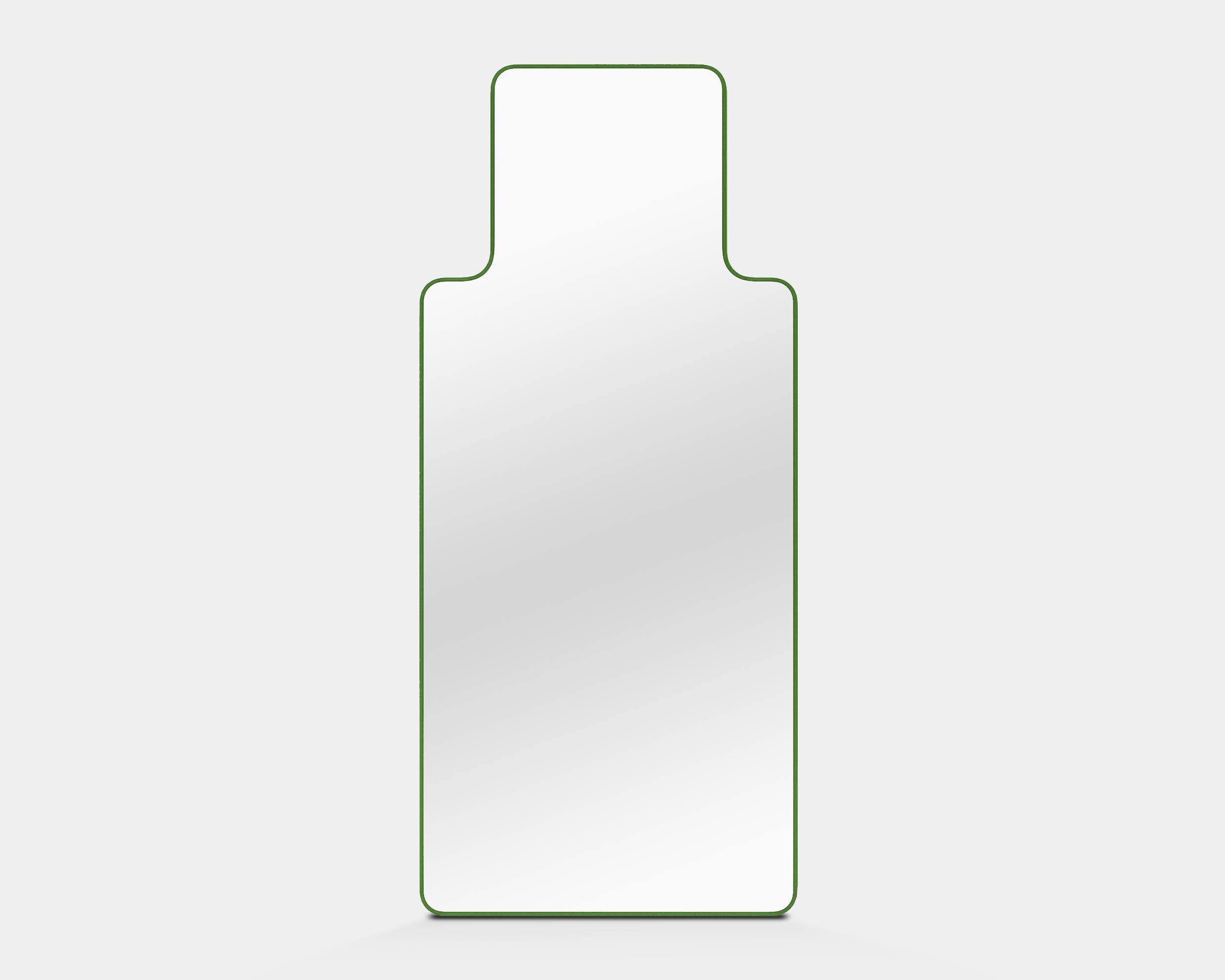 Contemporary Mirror 'Loveself 02' by Oitoproducts, Green Frame For Sale 11