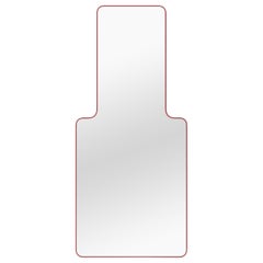 Contemporary Mirror 'Loveself 03' by Oitoproducts, Pink Frame