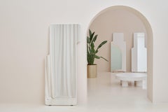 Contemporary Mirror 'Loveself 04' by Oitoproducts, Blue Frame