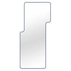 Specchio contemporaneo 'Loveself 04' di Oitoproducts, cornice blu