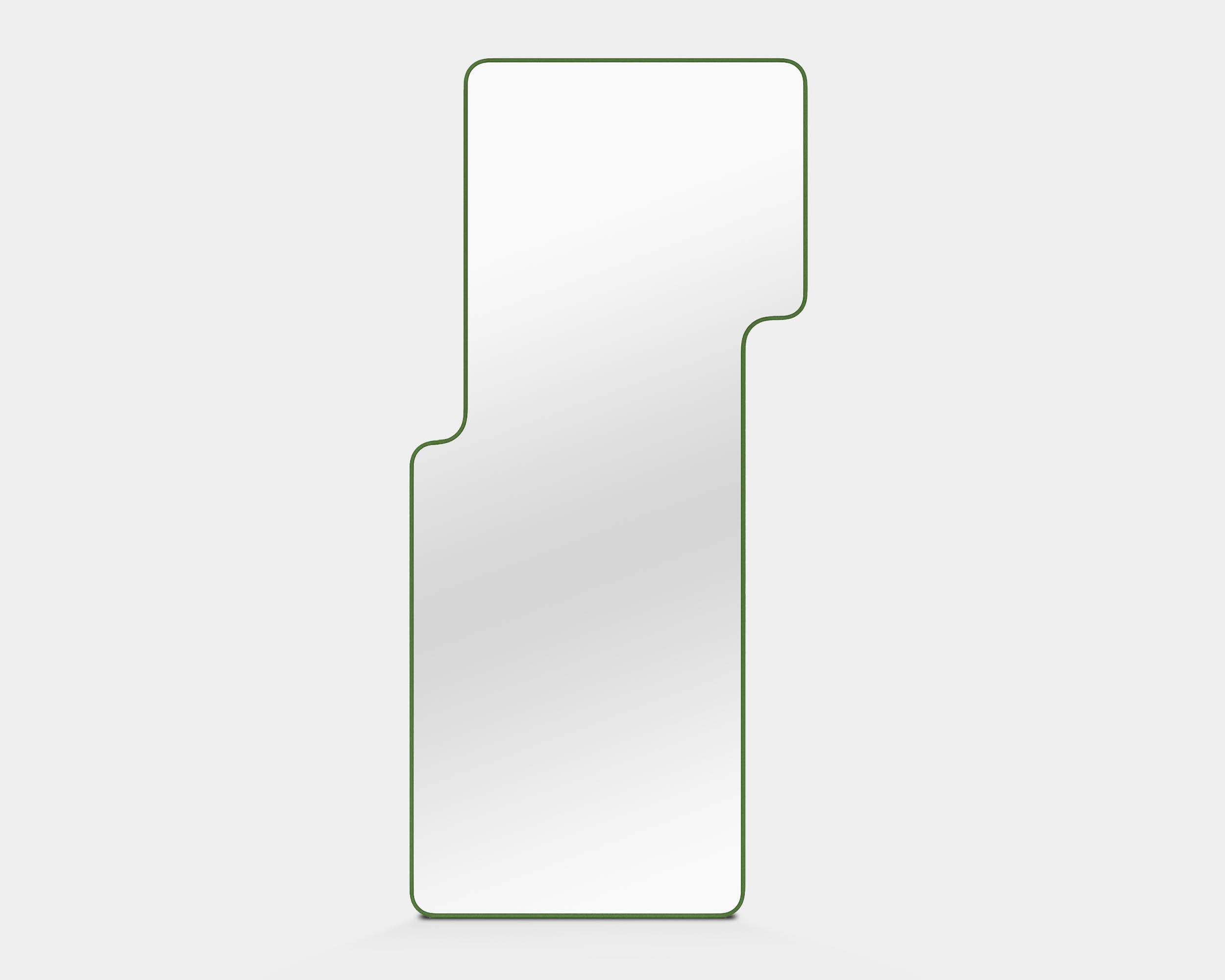 Contemporary Mirror 'Loveself 04' by Oitoproducts, Green Frame For Sale 14
