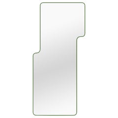 Miroir contemporain 'Loveself 04' par Oitoproducts, cadre vert