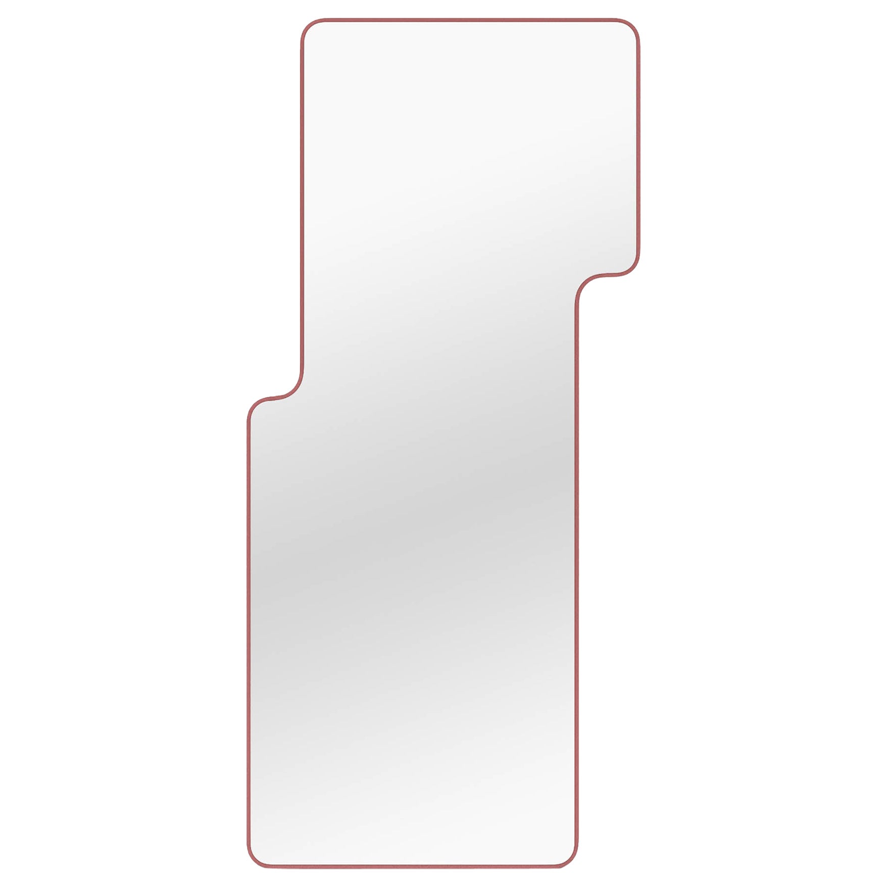 Contemporary Mirror 'Loveself 04' by Oitoproducts, Pink Frame