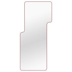 Miroir contemporain 'Loveself 04' par Oitoproducts, cadre rose