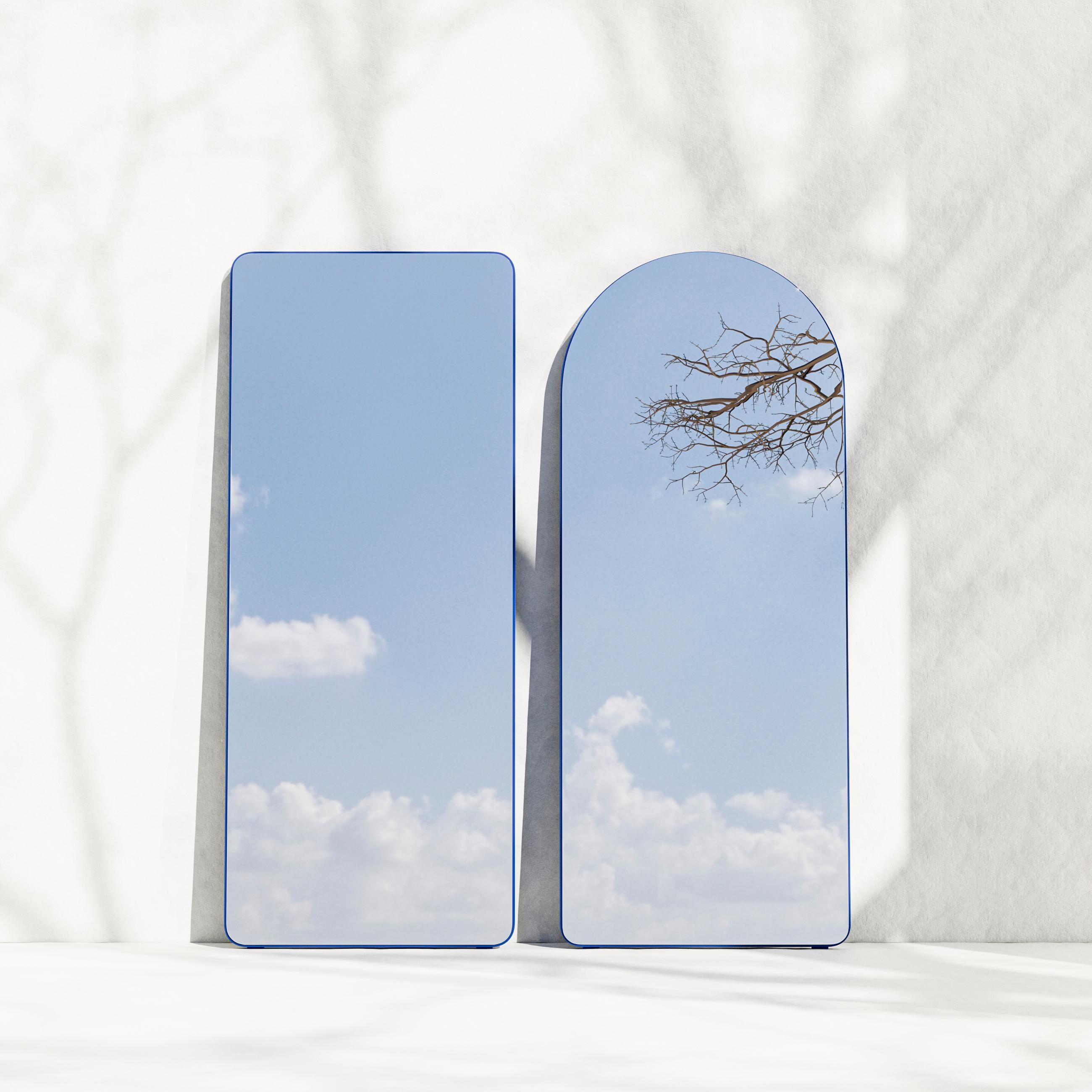 Contemporary mirror 'Loveself 05' by Oitoproducts
RAL3005

Dimensions:
W 70 cm x H 180 cm x D 4 cm
W 27.5 in x H 71 in x D 1.3 in

Materials: Painted ecological water paint MDF, silver glass mirror, special rubber feet.

About
LOVESELF is a