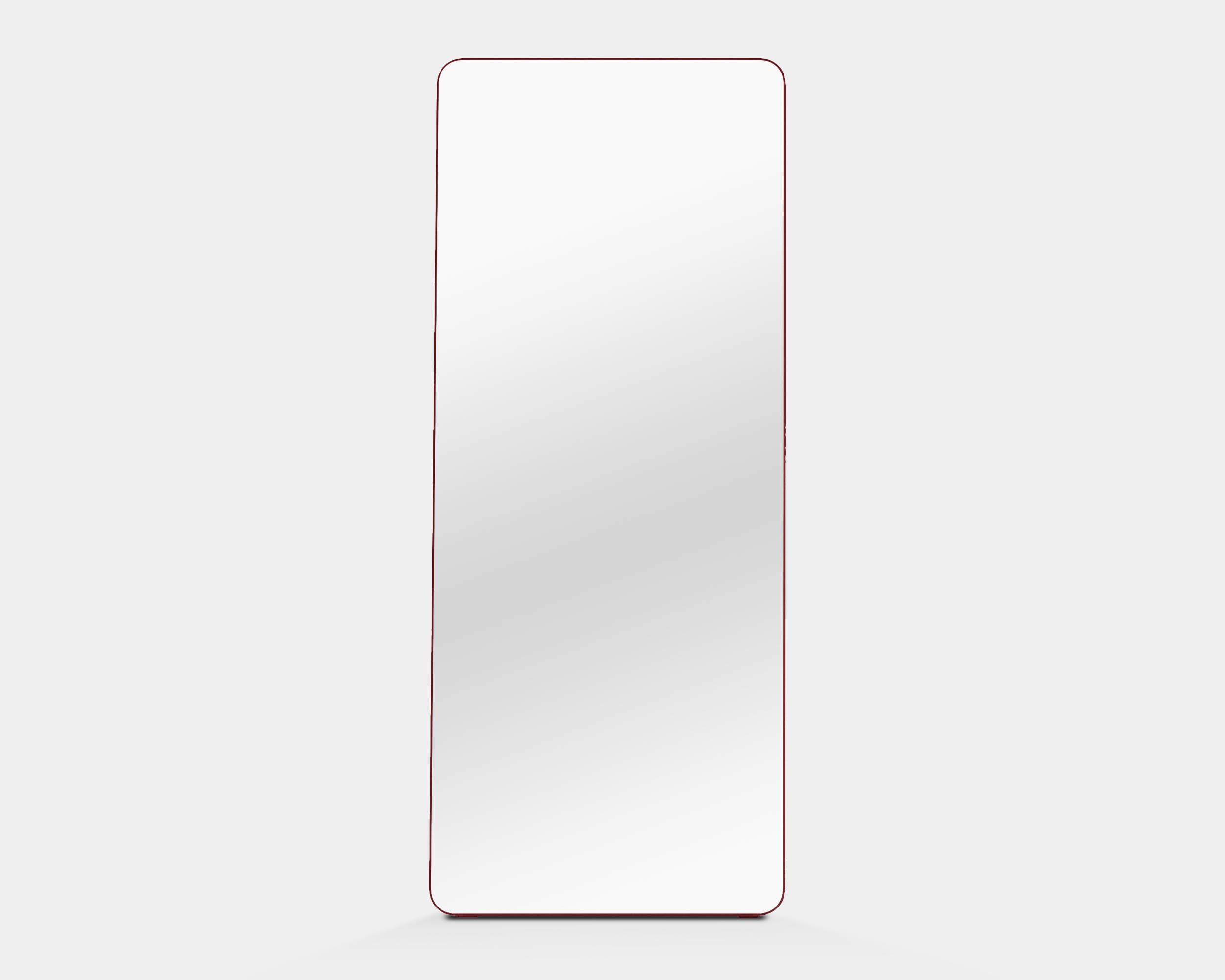 Contemporary Mirror 'Loveself 05' by Oitoproducts, Dark Red Frame For Sale 2