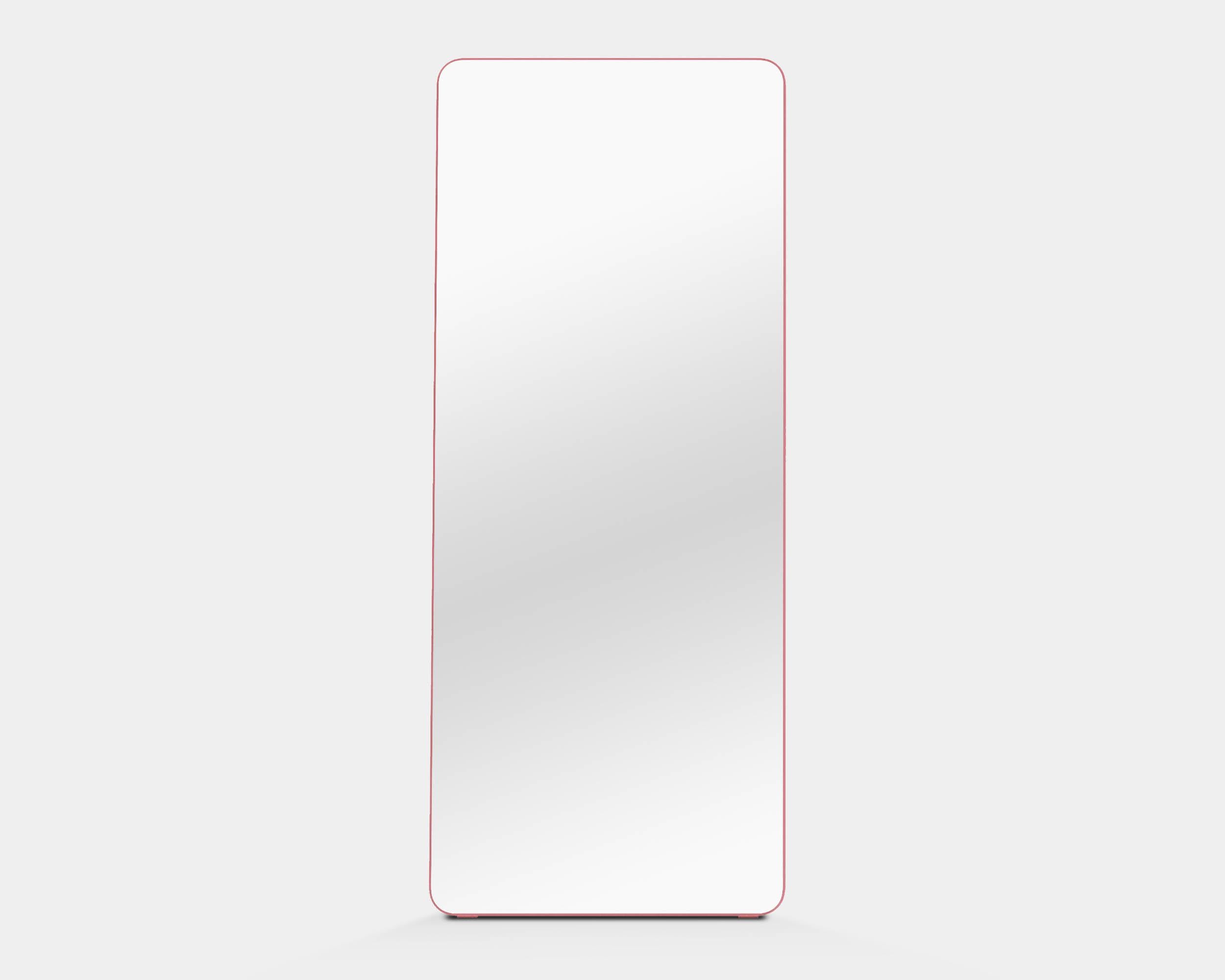 Contemporary Mirror 'Loveself 05' by Oitoproducts, Dark Red Frame For Sale 3