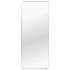 Contemporary Mirror 'Loveself 05' by Oitoproducts, Pink Frame