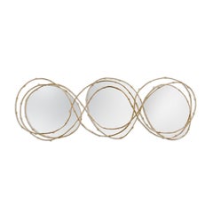 Contemporary Mirror Made Of Three Arches Frame In Cast Brass