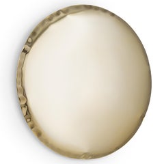 Contemporary Mirror 'OKO 150', AURUM Collection, Light Gold, by Zieta