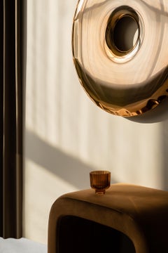 Contemporary Mirror 'OKO 95', Aurum Collection, Rose Gold, by Zieta