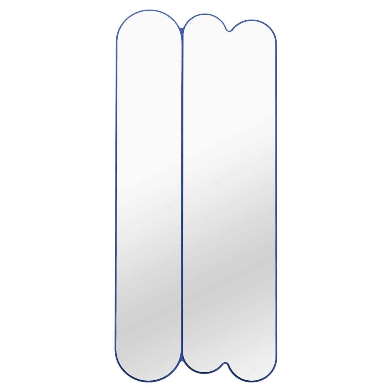 Miroir contemporain 'Pancakes H5+2' par Oitoproducts, cadre bleu en vente 6