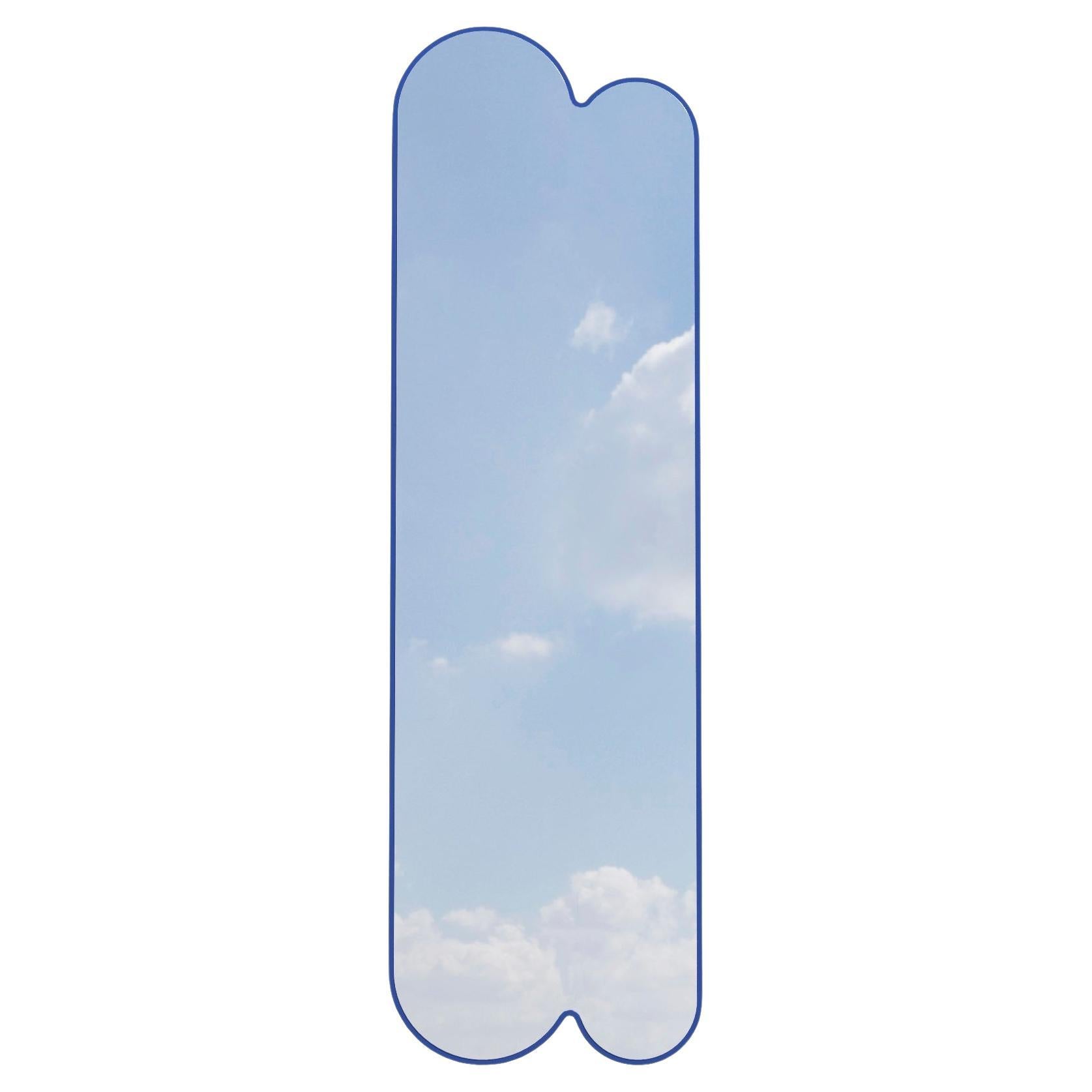 Miroir contemporain 'Pancakes H5+2' par Oitoproducts, cadre bleu en vente 10