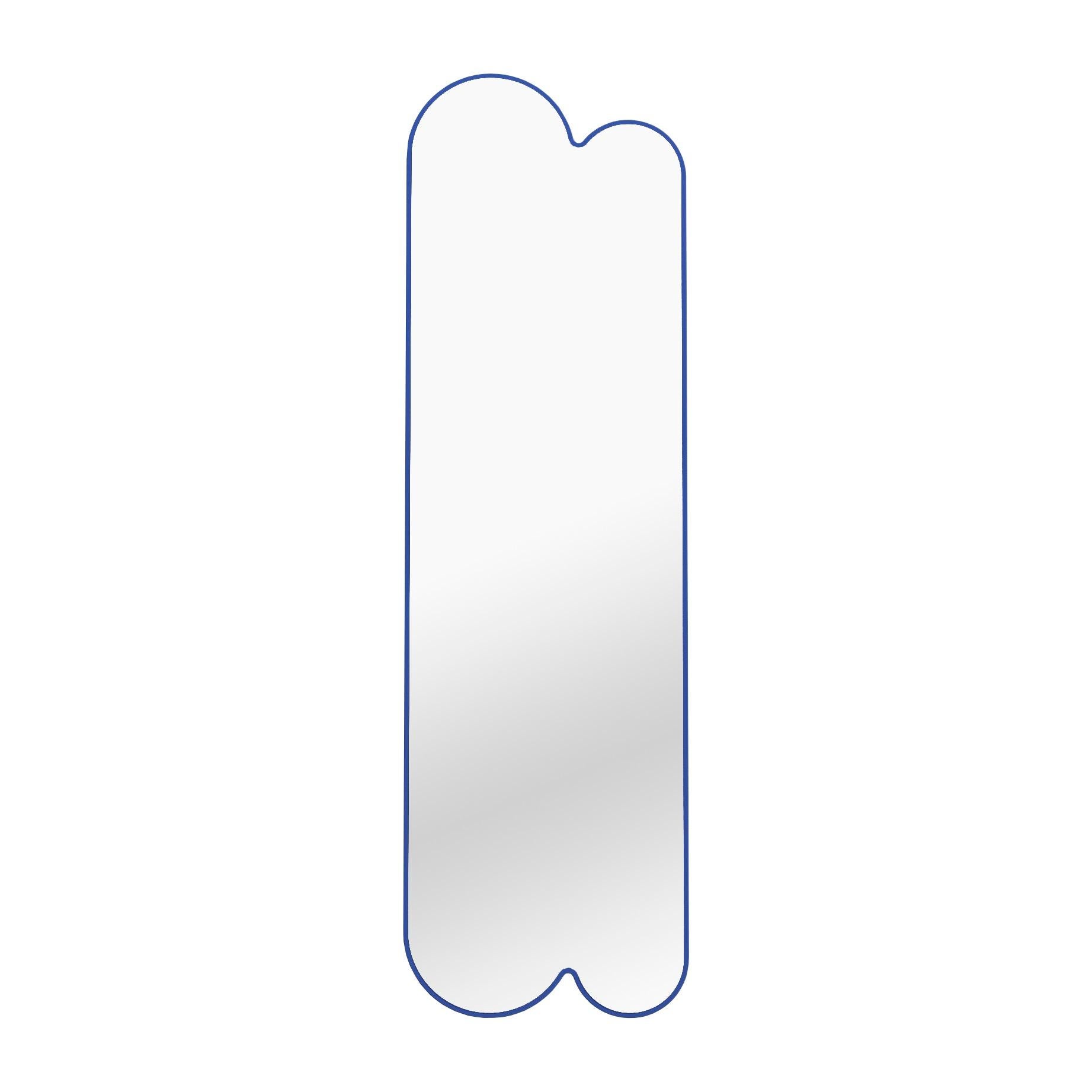 Miroir contemporain 'Pancakes V2+1' par Oitoproducts, cadre bleu en vente 1