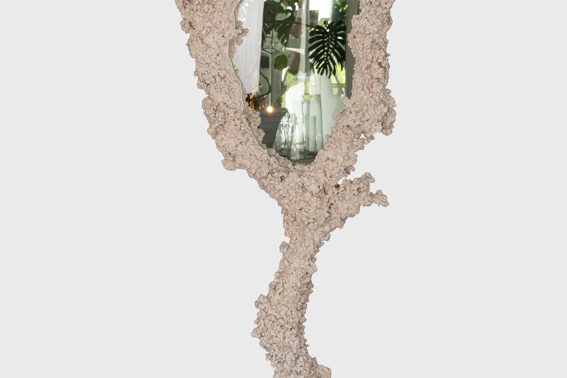 Contemporary Mirror, Recycled Aluminum, Resin and Steel, Elissa Lacoste, Modern  For Sale 1