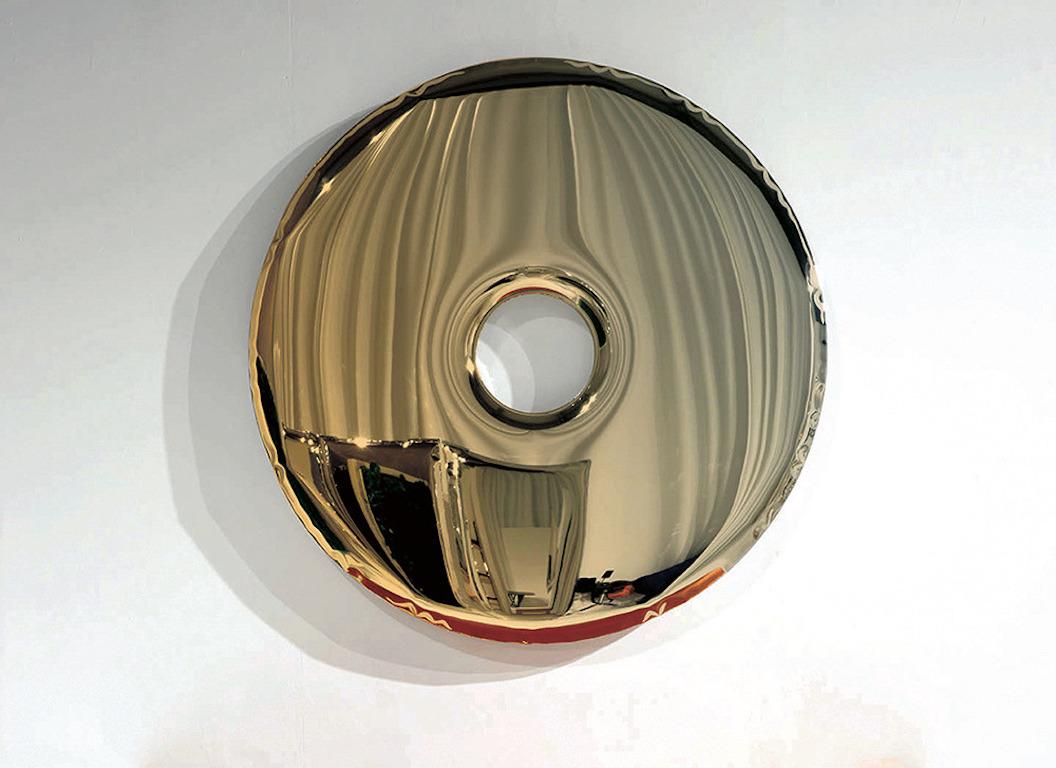 Contemporary Mirror 'Rondo 120', AURUM Collection, Light Gold, by Zieta For Sale 1
