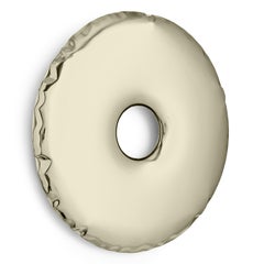 Contemporary Mirror 'Rondo 120', AURUM Collection, Light Gold, by Zieta