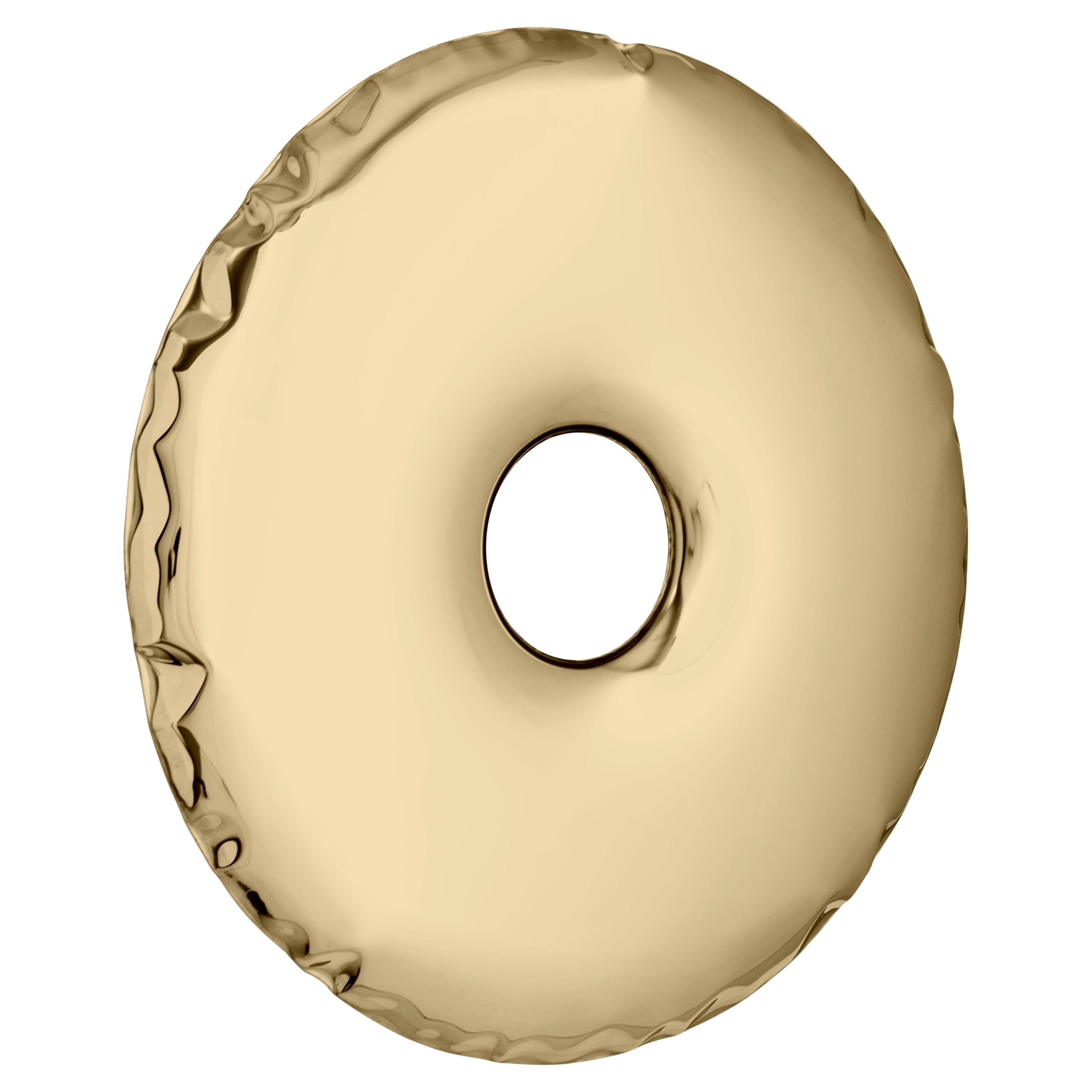 Espejo contemporáneo 'Rondo 120', Colección AURUM, Oro clásico, by Zieta