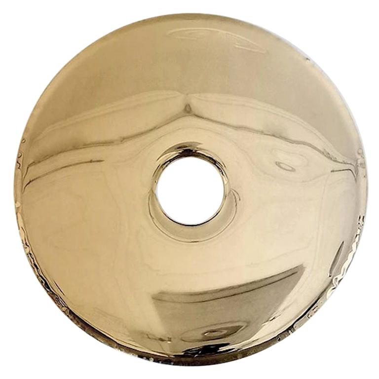 Contemporary Mirror 'Rondo 120', Flamed Gold, by Zieta