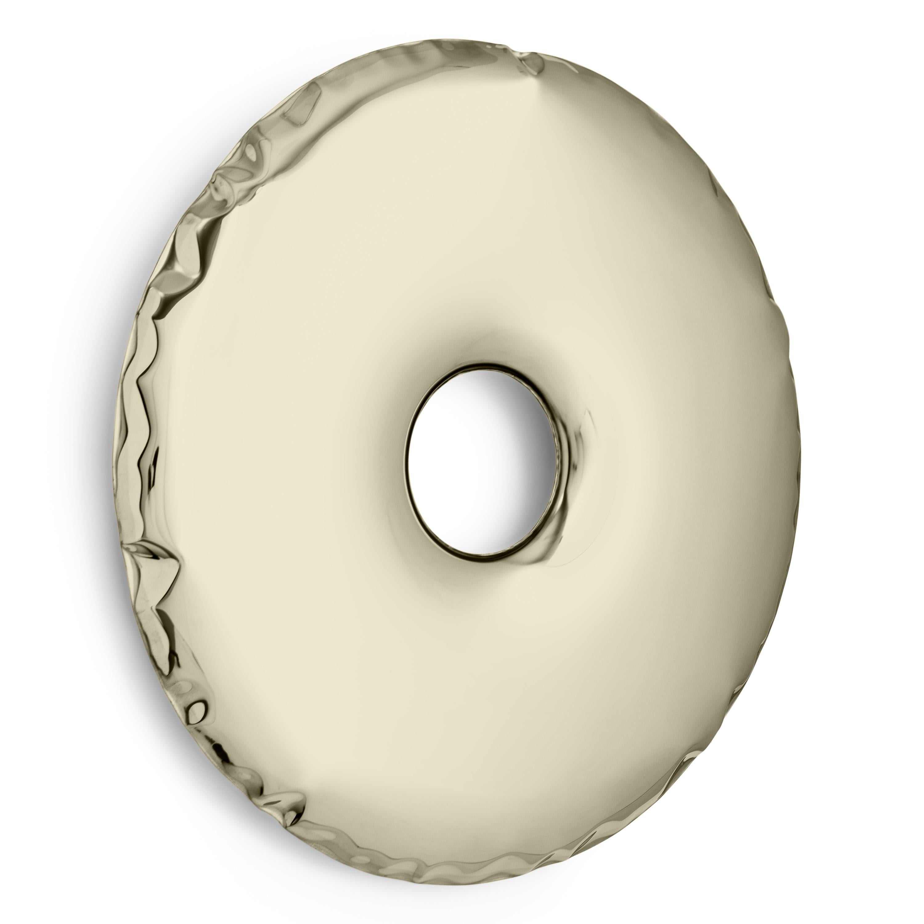 Polacco Specchio Contemporary 'Rondo 150', AURUM Collection, Oro Classico, di Zieta in vendita