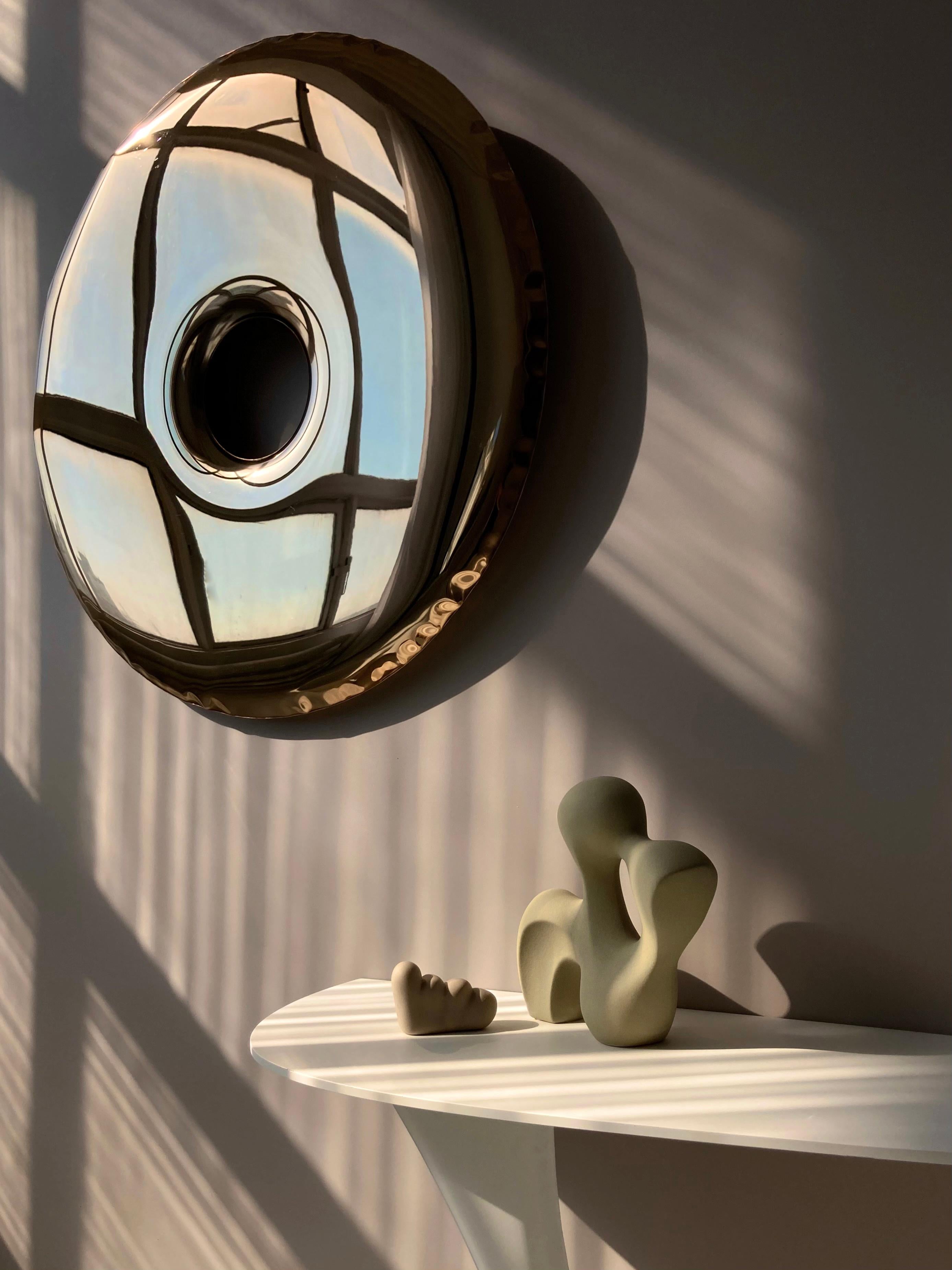 Miroir contemporain 'Rondo 75', collection Aurum, or classique, par Zieta en vente 4