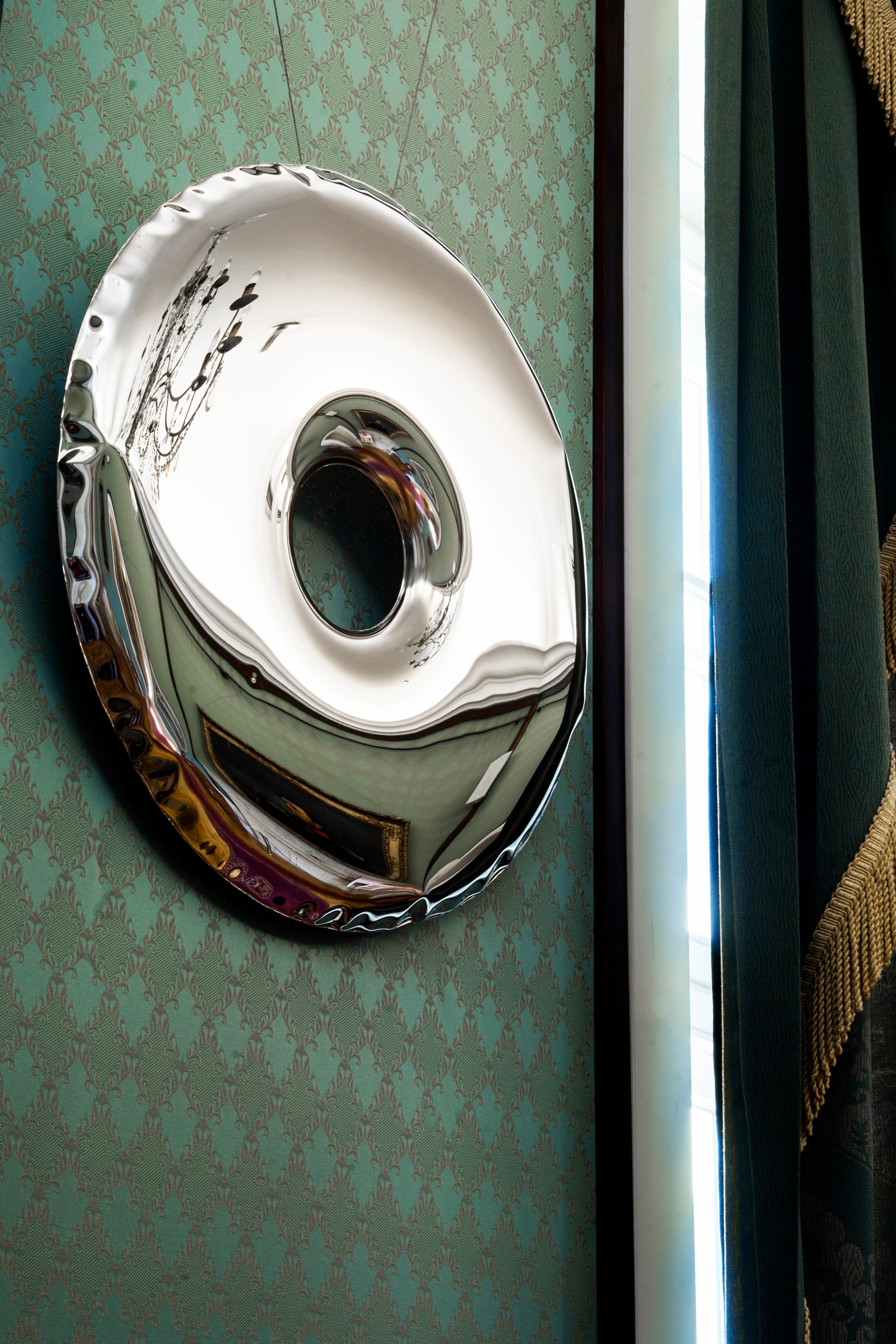 Espejo Contemporáneo 'Rondo 75' en Acero Inoxidable Pulido by Zieta, En Stock Acero inoxidable en venta