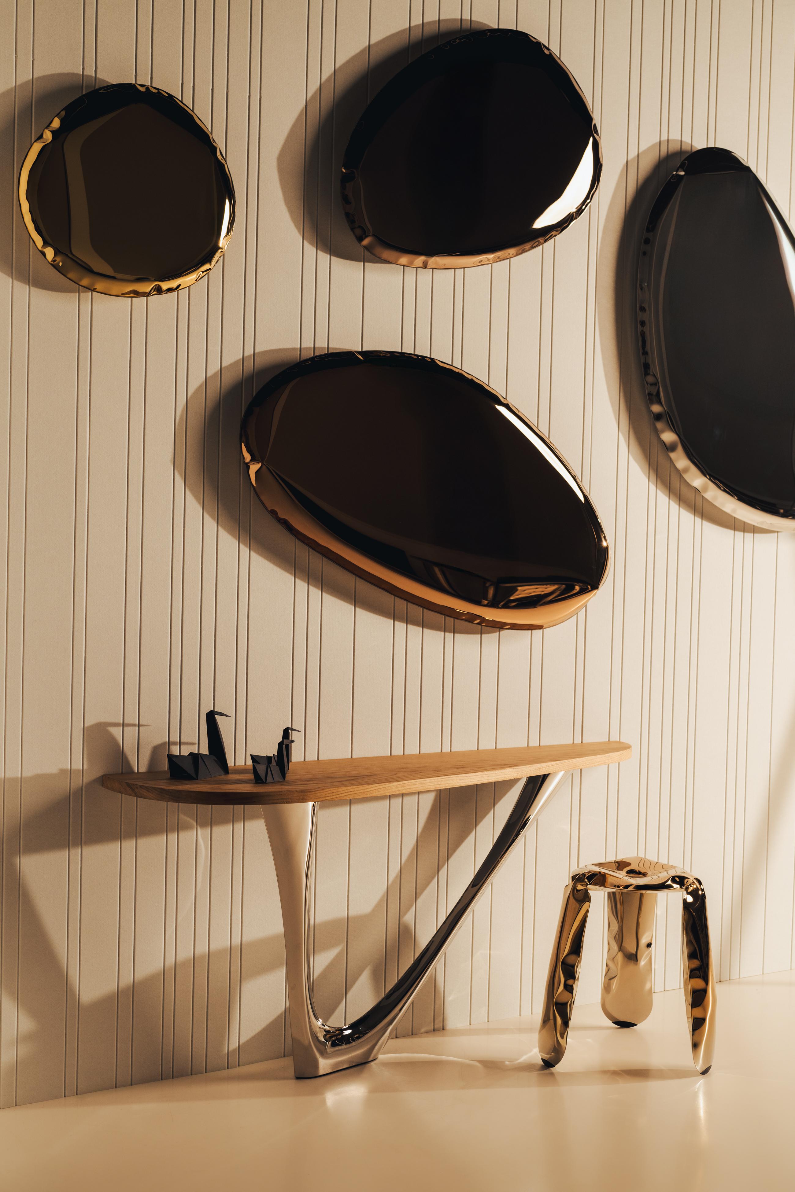 Espejo contemporáneo 'Rondo 95', Colección AURUM, Oro clásico, by Zieta en venta 7