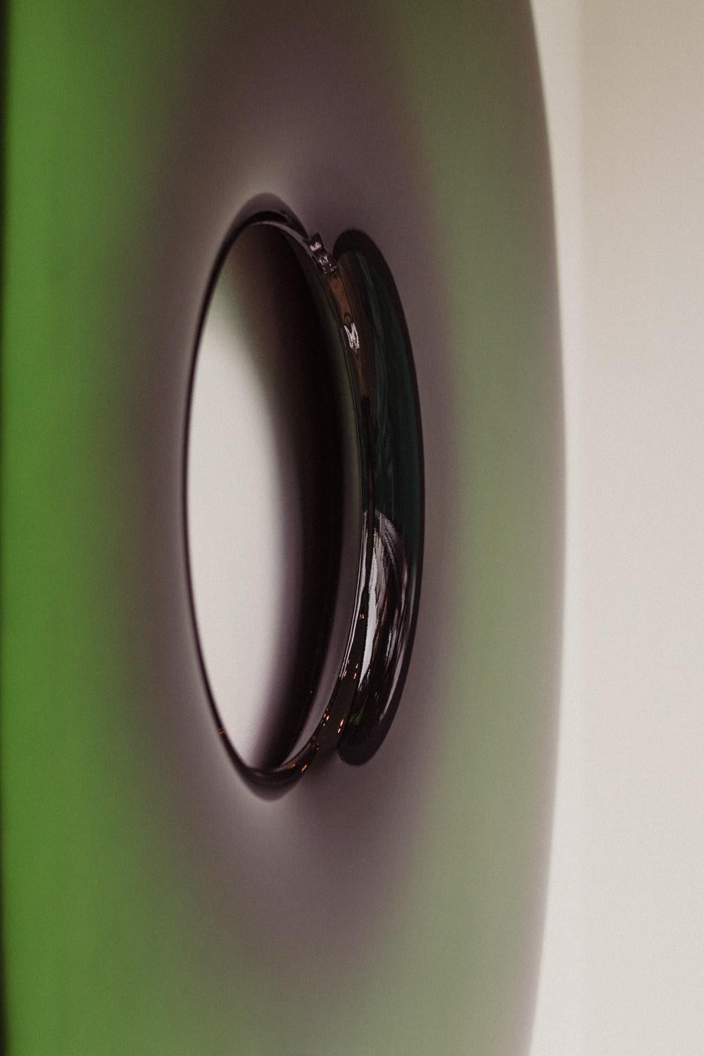 Espejo contemporáneo 'Rondo 95', verde jade, de Zieta Polaco en venta