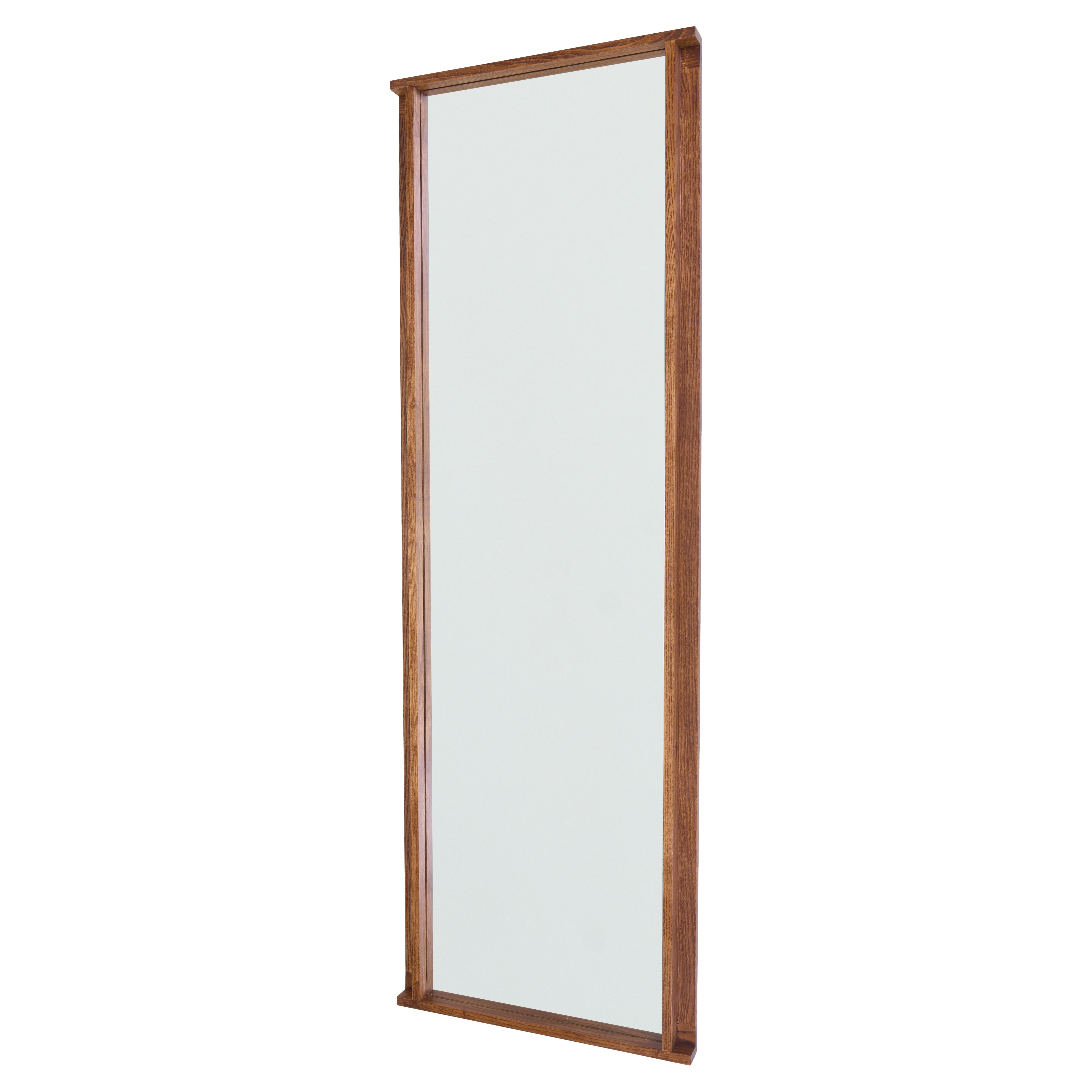 Pre-owned Frama Contemporary Mirror 'symmetry' By , Honey Ash Wood, Large In Brown