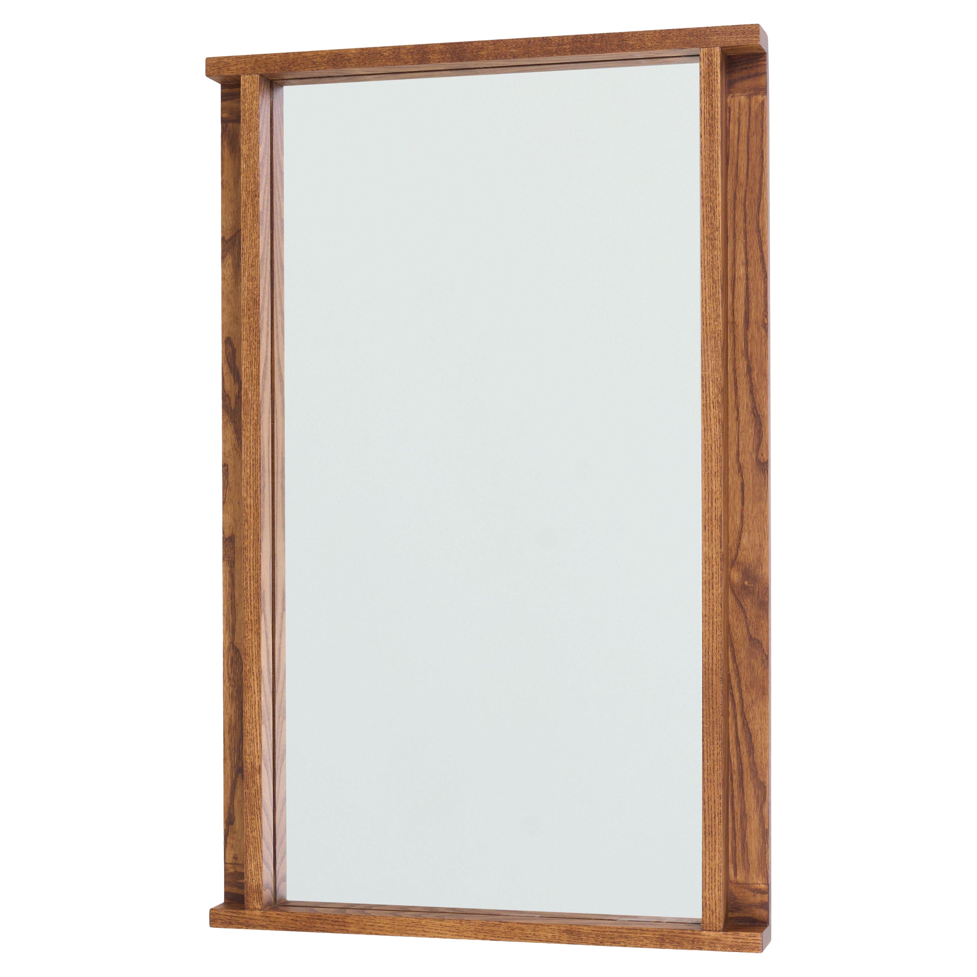 Pre-owned Frama Contemporary Mirror 'symmetry' By , Honey Ash Wood, Small In Brown