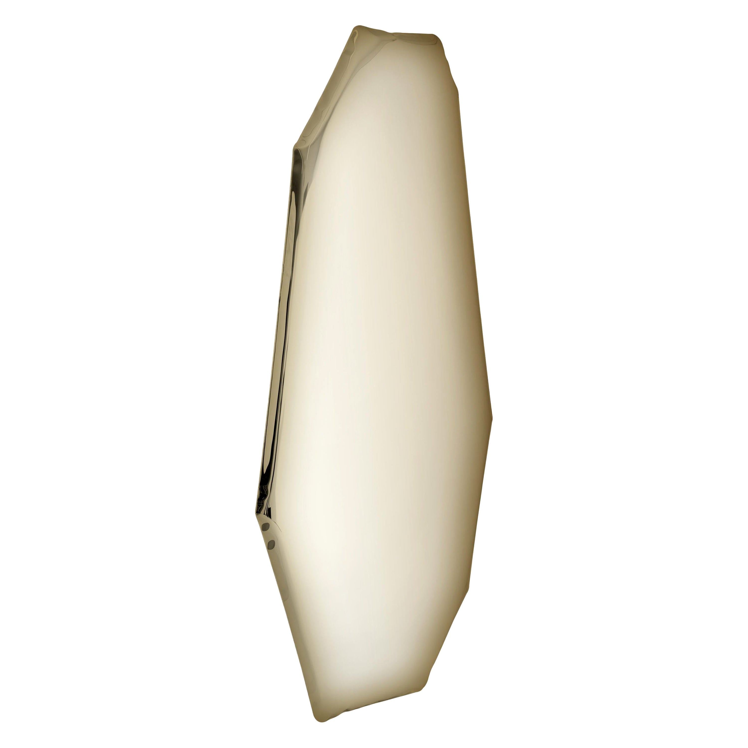 Specchio contemporaneo 'Tafla C1', Collezione AURUM, Oro chiaro, di Zieta