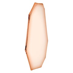Miroir contemporain 'Tafla C1', collection AURUM, or rose, par Zieta