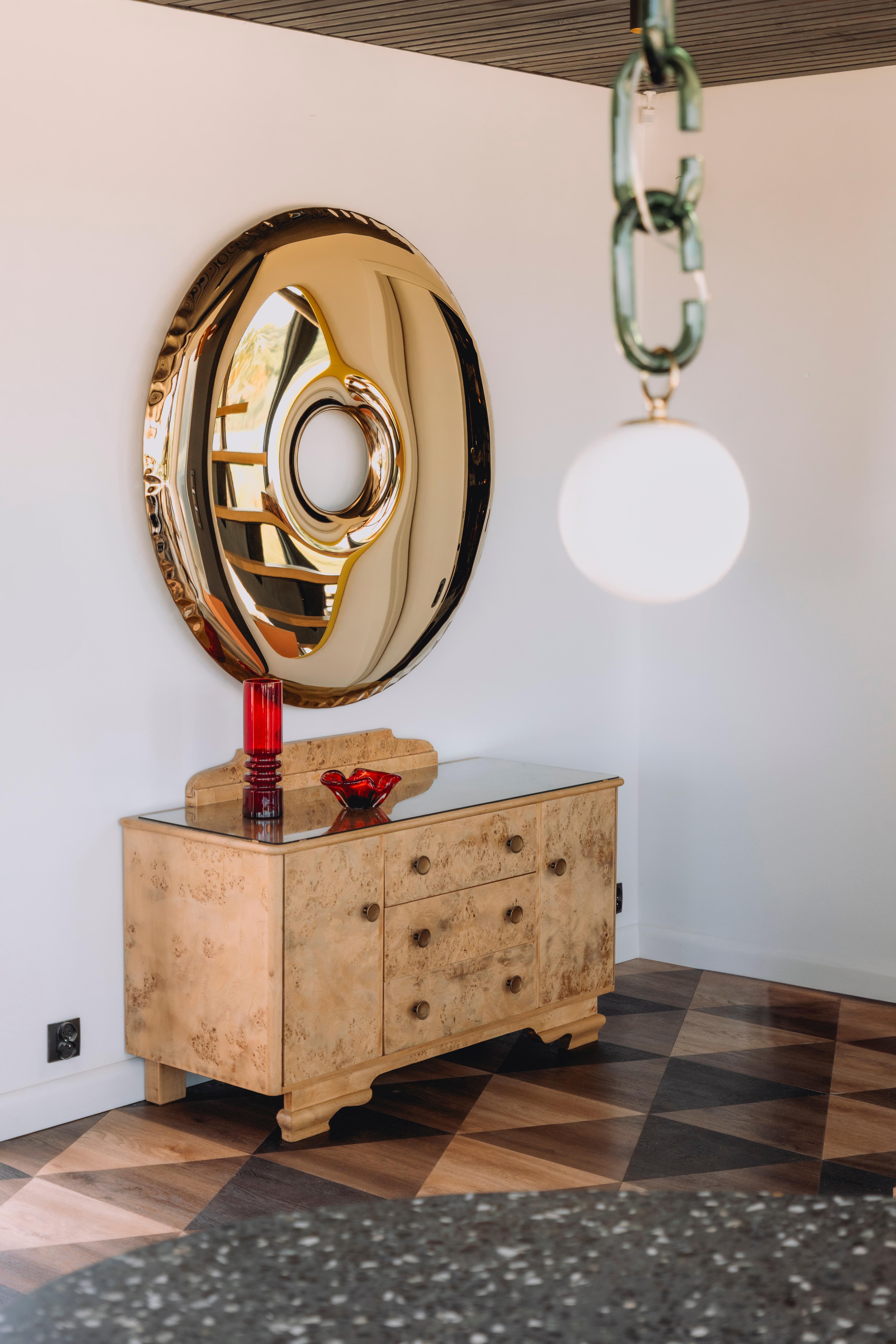 Espejo contemporáneo 'Tafla C2', Colección AURUM, Oro claro, by Zieta en venta 1