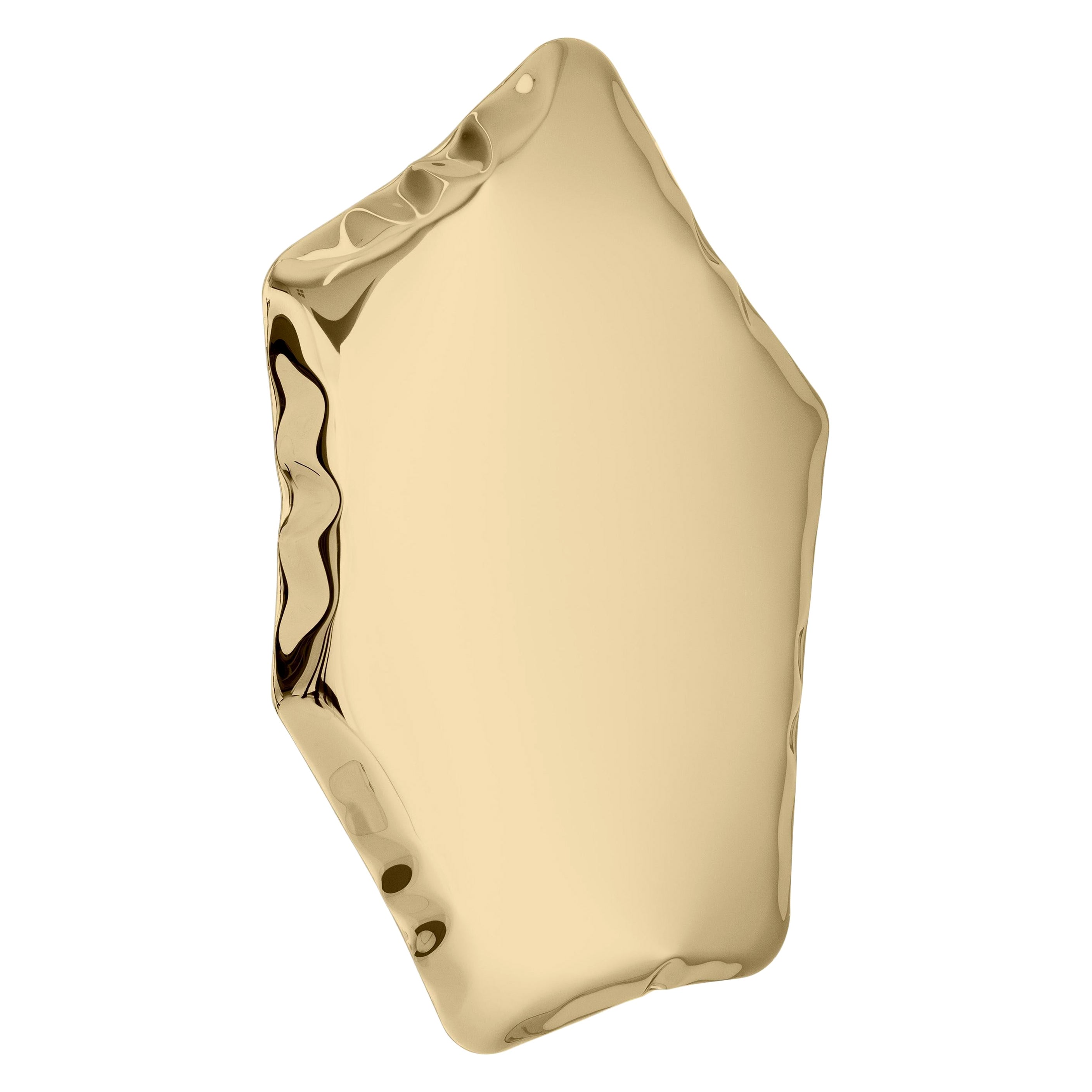 Miroir contemporain 'Tafla C5', collection AURUM, or classique, par Zieta