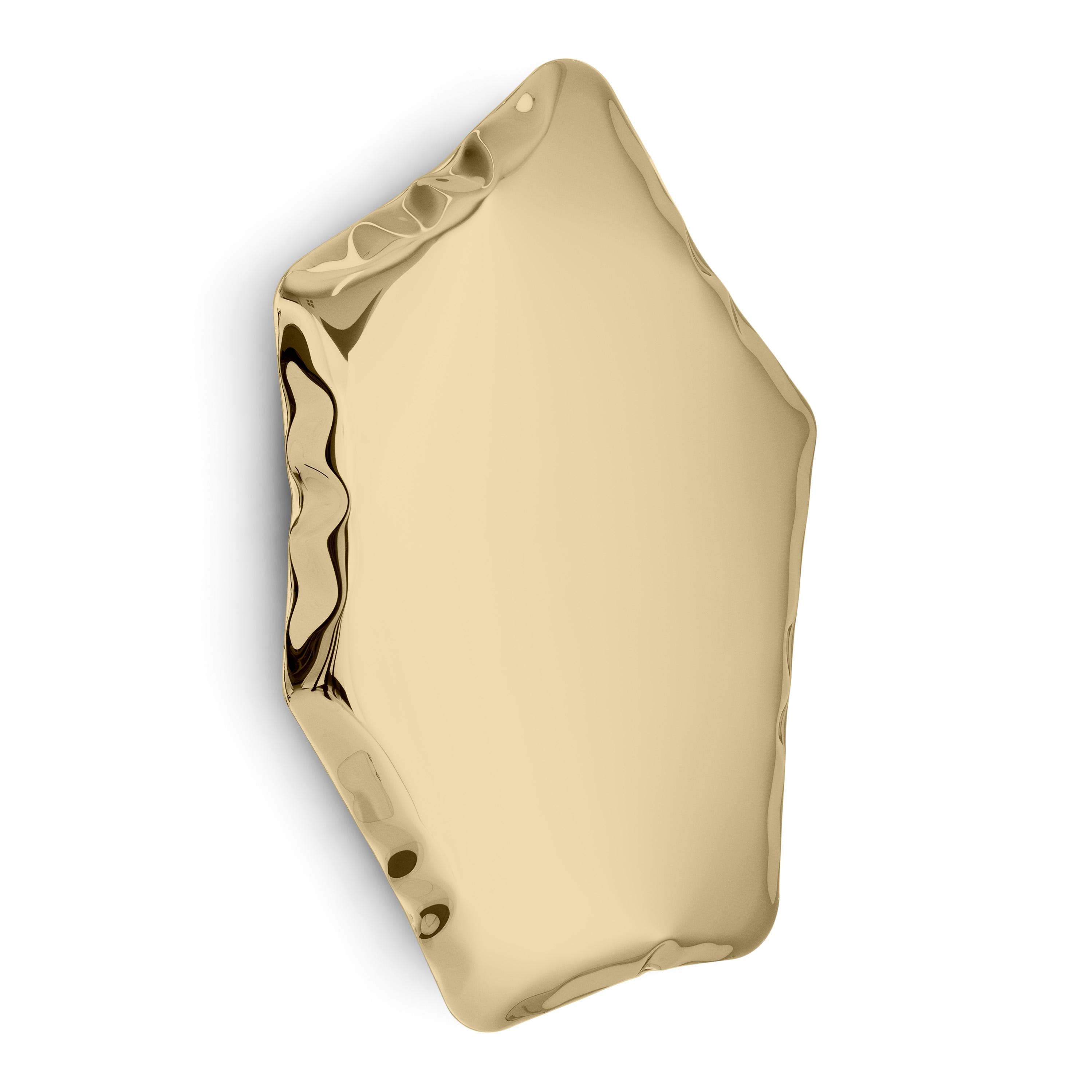 Polonais Miroir contemporain 'Tafla C5', collection AURUM, or rose, par Zieta en vente