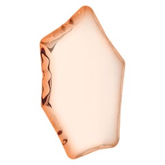 Miroir contemporain 'Tafla C5', collection AURUM, or rose, par Zieta
