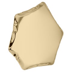 Contemporary Mirror 'Tafla C6', Aurum Collection, Classic Gold, by Zieta