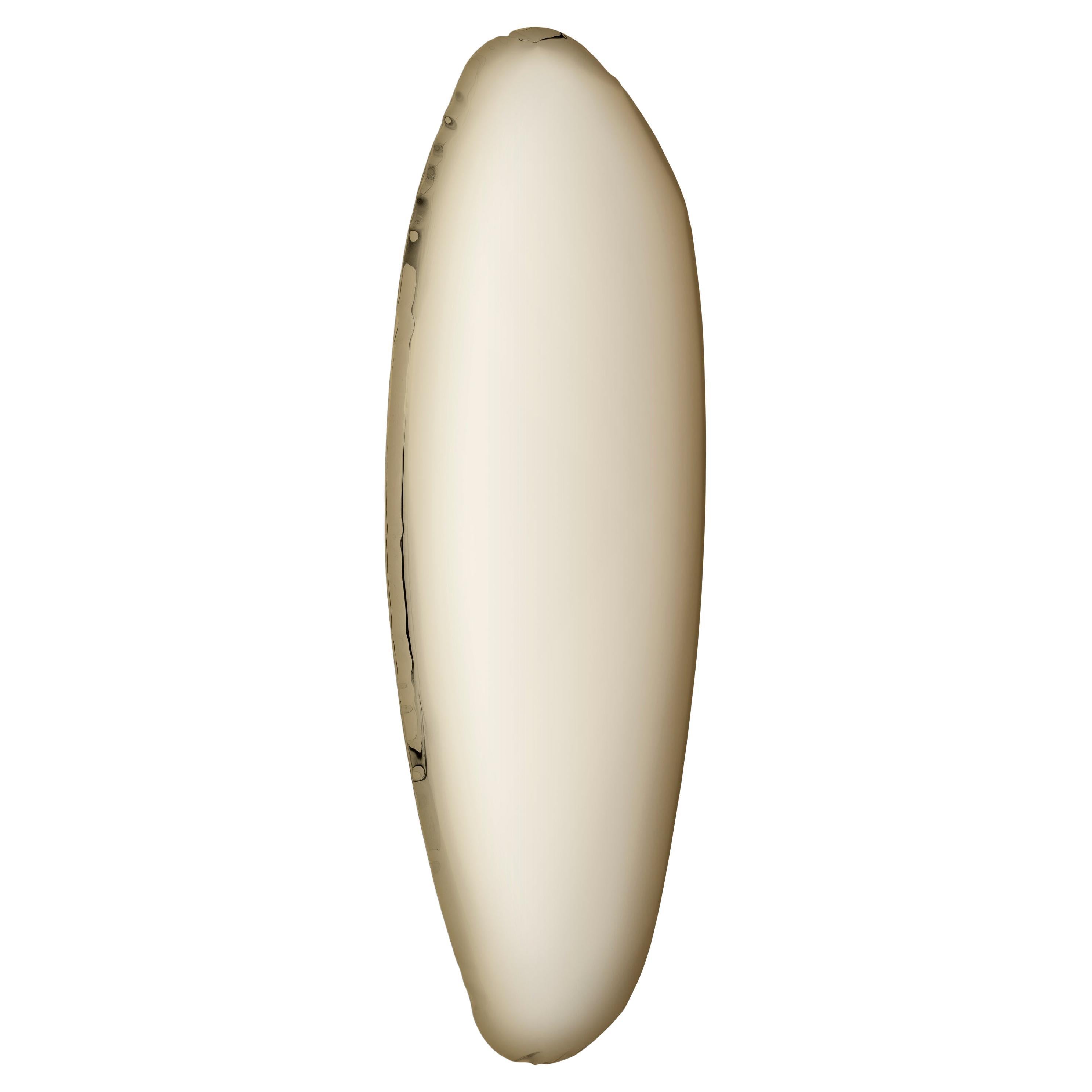 Specchio contemporaneo 'Tafla O1', Collezione Aurum, Oro chiaro, di Zieta