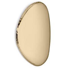 Specchio contemporaneo 'Tafla O2', Collezione AURUM, Oro Classico, di Zieta