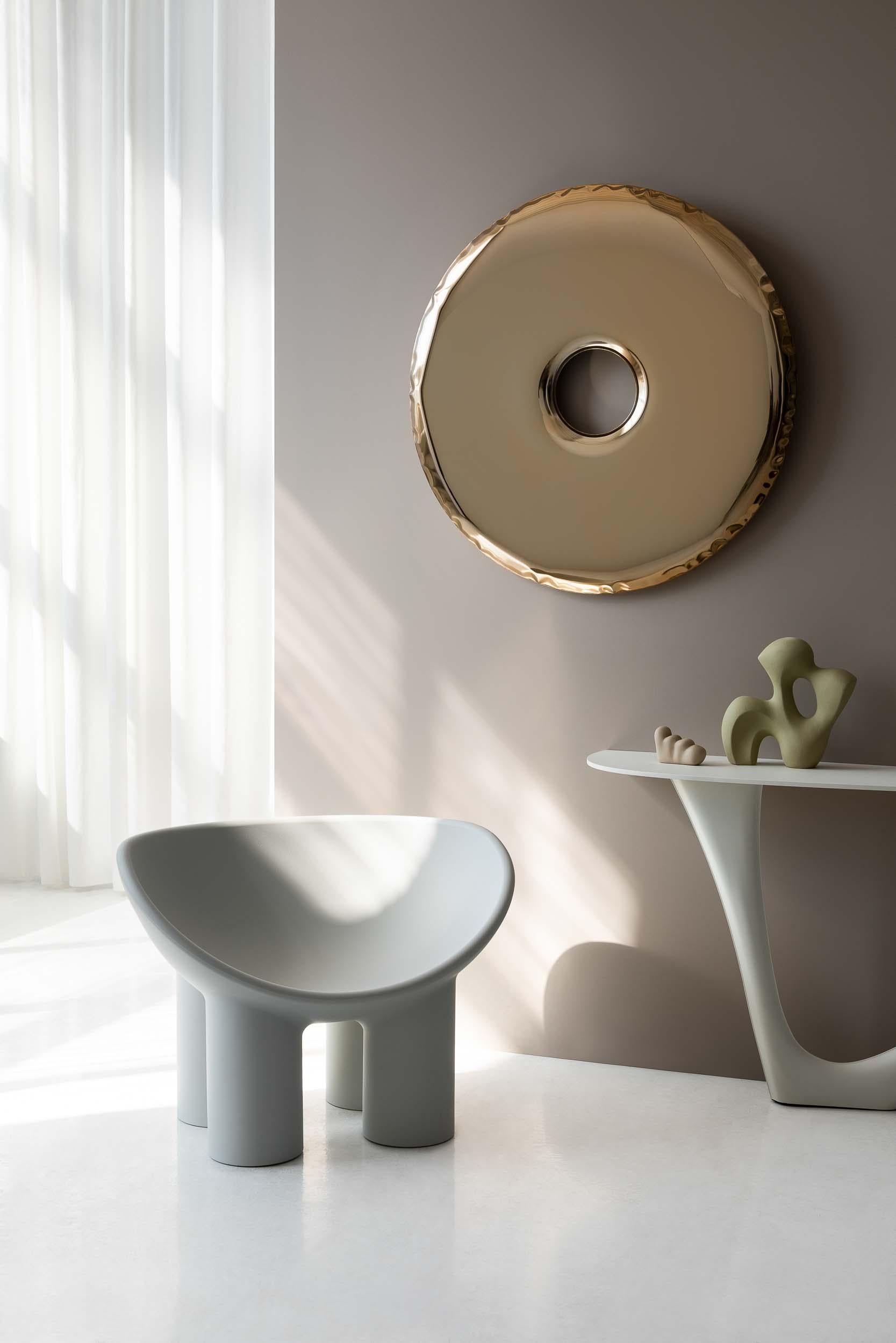 Polacco Specchio contemporaneo 'Tafla O3', Collezione AURUM, Oro Classico, di Zieta in vendita