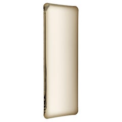 Contemporary Mirror 'Tafla Q1', Aurum Collection, Light Gold, by Zieta